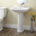 Naiture Porcelain Pedestal Sink With 8" Faucet Centers Without Drain Finish - B01JIFOLUW